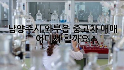 남양주시 와부읍 중고차 매매, 어디서 할까요?